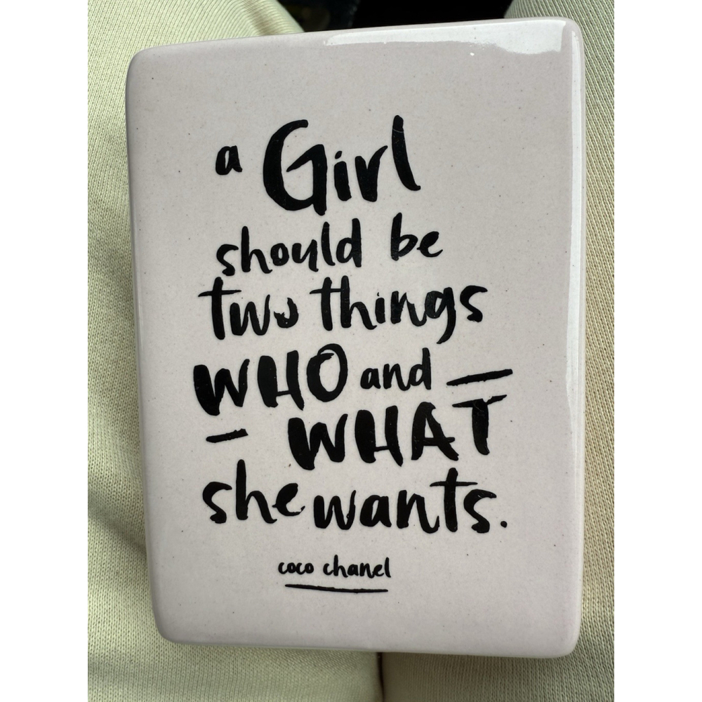 CocoChanel “A Girl Should Be Two Things WHO and WHAT She Wants” Vanity Organizer